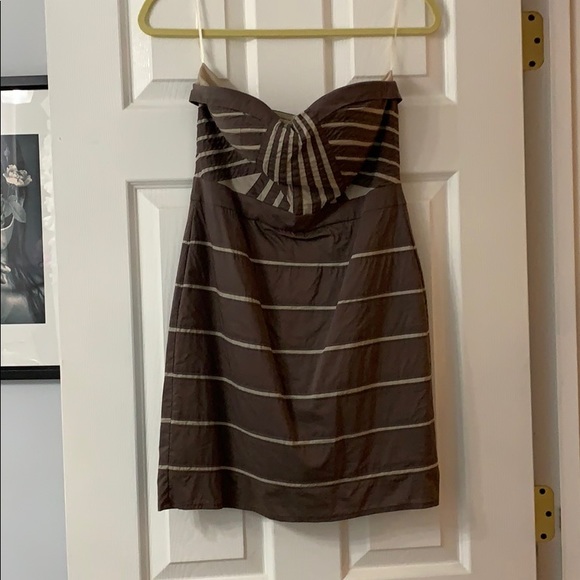 Boutique brown and tan mini dress. Medium - Picture 1 of 6